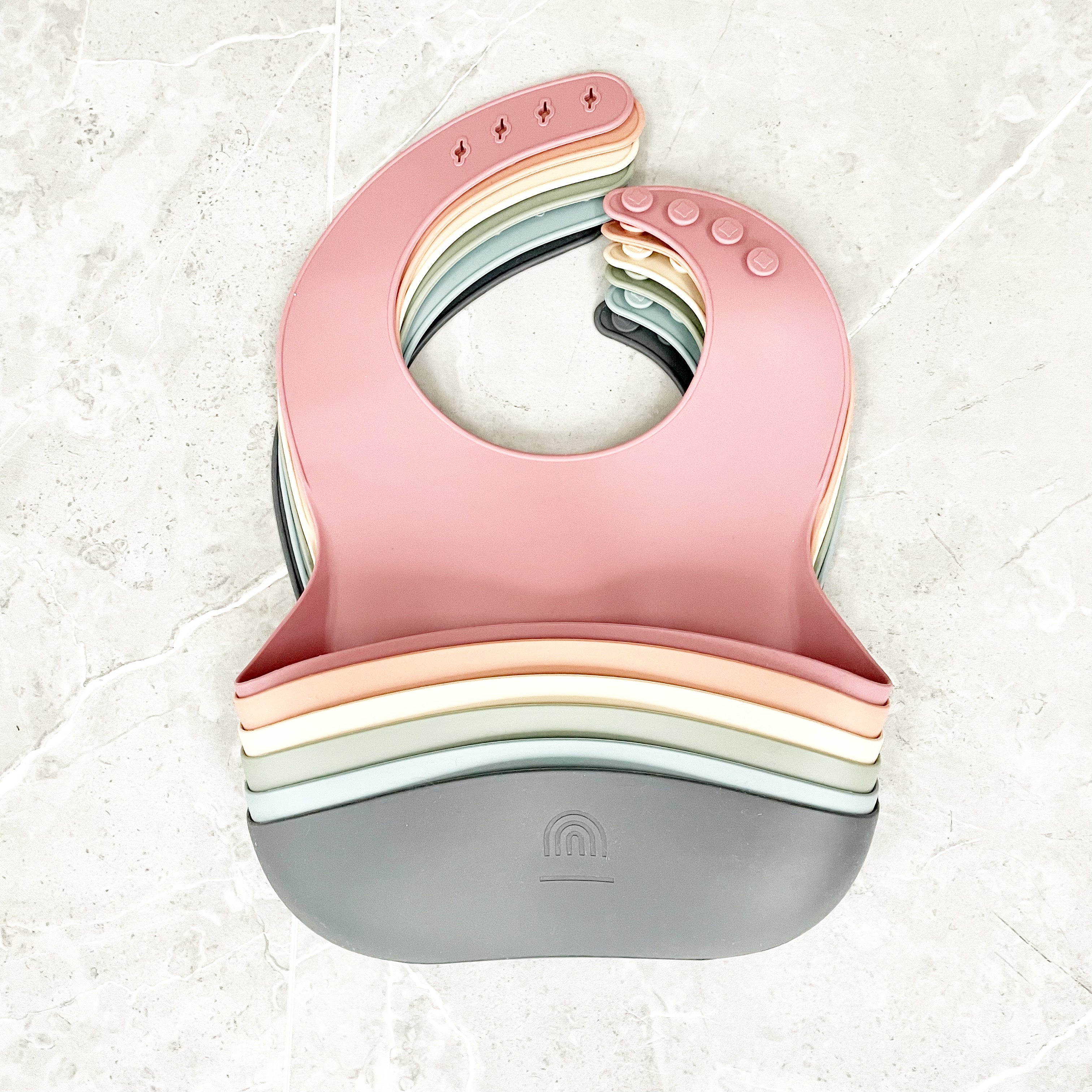 Classic Silicone Bucket Bib · Easy-to-clean · Orange Color